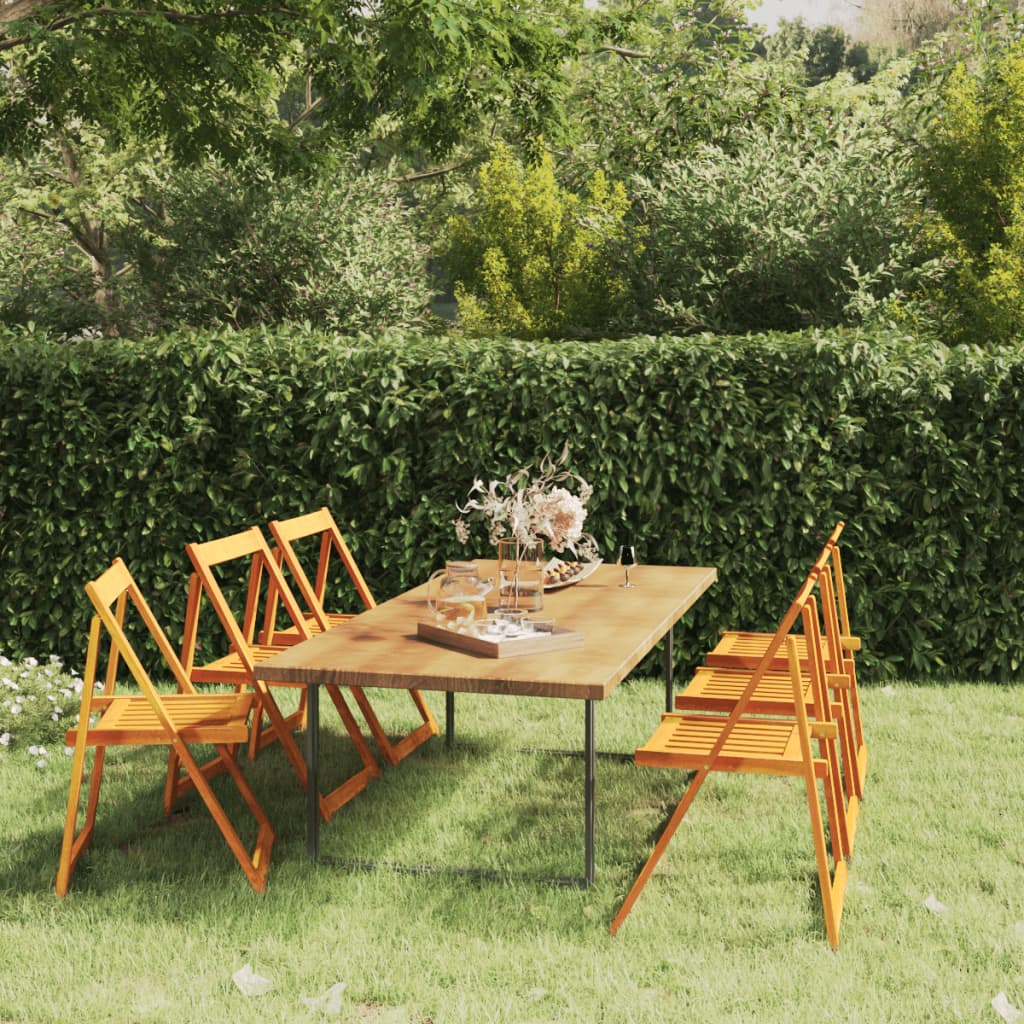 Tuinstoelen inklapbaar 6 st massief acaciahout