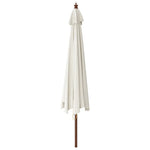 Parasol met houten paal 400x273 cm zandkleurig