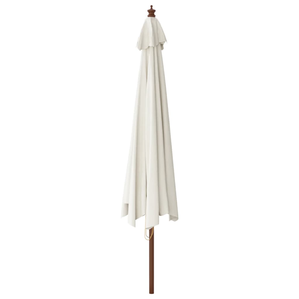 Parasol met houten paal 400x273 cm zandkleurig