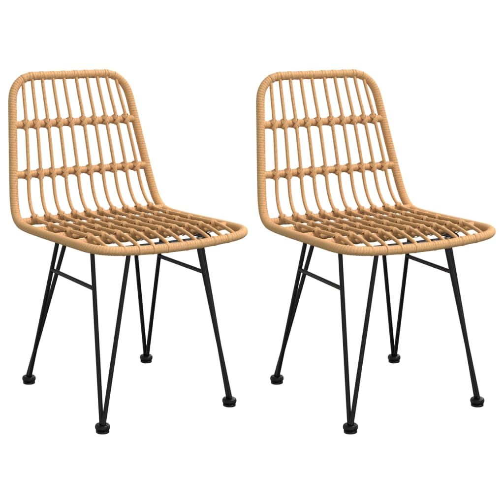Tuinstoelen 2 st 48x62 84 cm PE-rattan