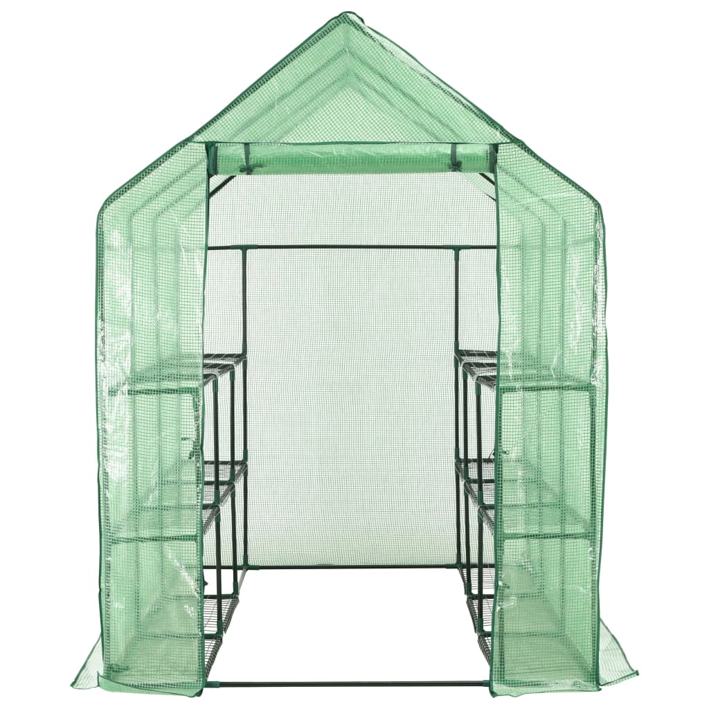 Inloopkas met 12 schappen 143x214x196 cm staal
