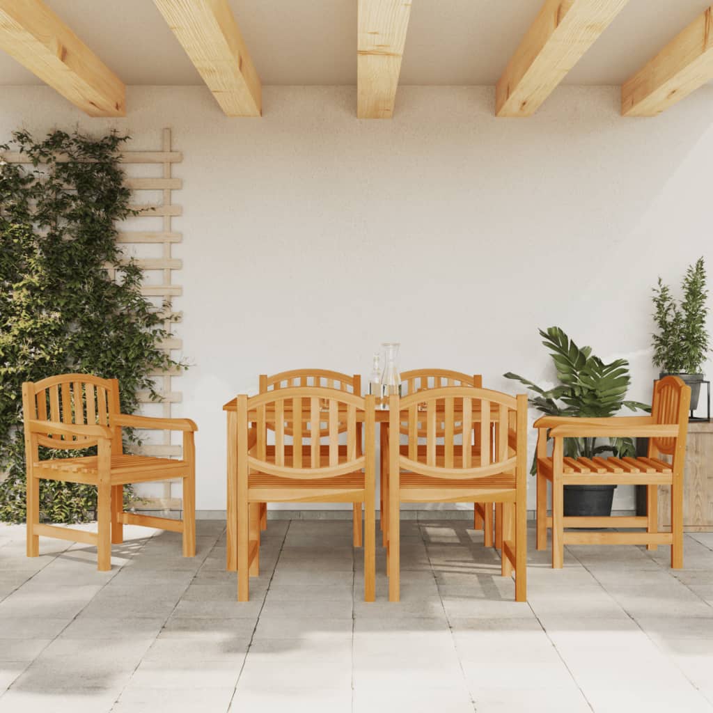 Tuinstoelen 6 st 58x59x88 cm massief teakhout