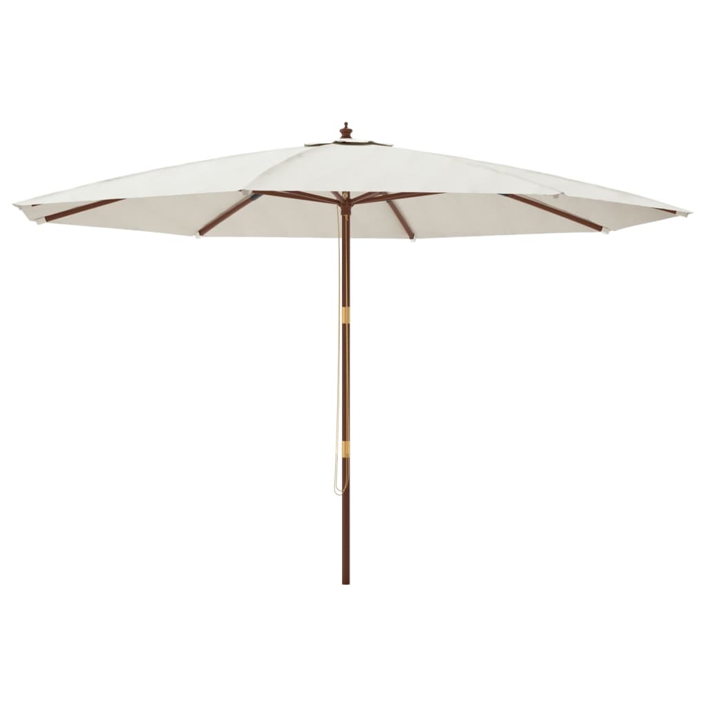 Parasol met houten paal 400x273 cm zandkleurig