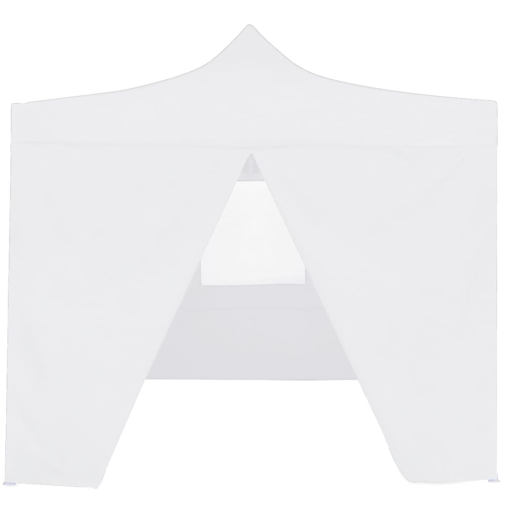 Partytent met 4 zijwanden inklapbaar 3x3 m staal wit