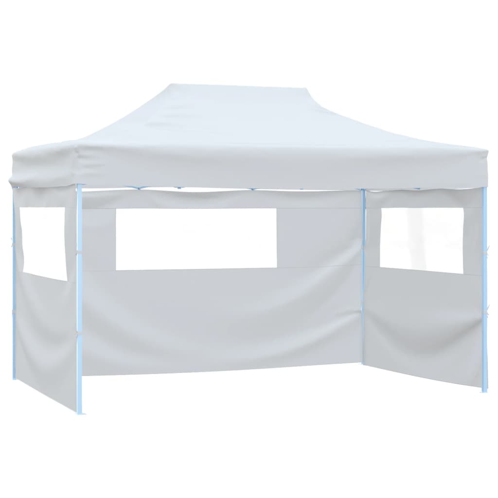 Partytent met 3 zijwanden inklapbaar 3x4,5 m wit