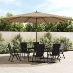 Parasol met houten paal 400x273 cm zandkleurig