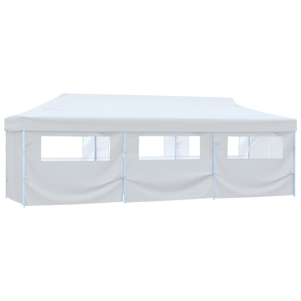 Partytent pop-up met 8 zijwanden 3x9 m wit