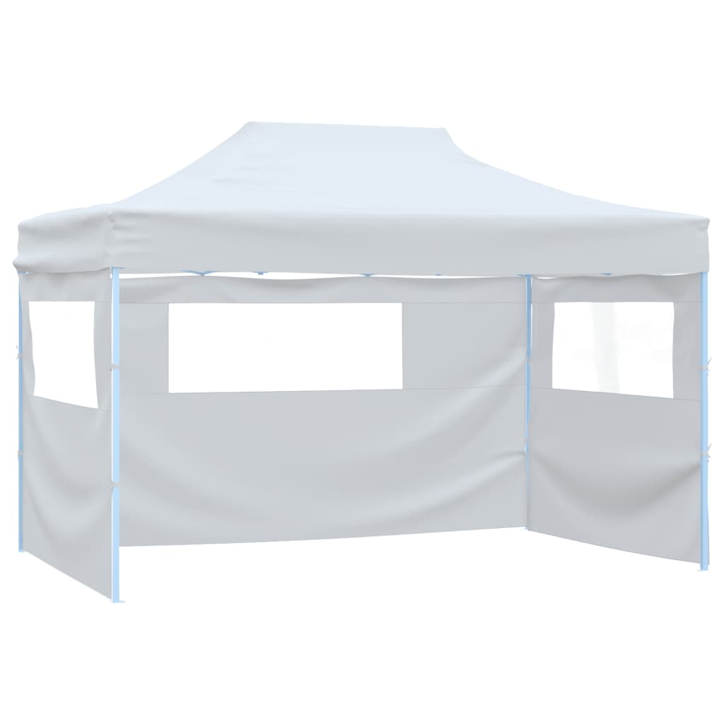 Partytent met 4 zijwanden inklapbaar 3x4,5 m wit