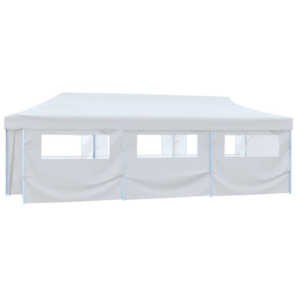 Partytent pop-up met 8 zijwanden 3x9 m wit