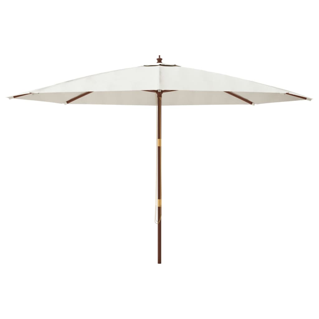 Parasol met houten paal 400x273 cm zandkleurig