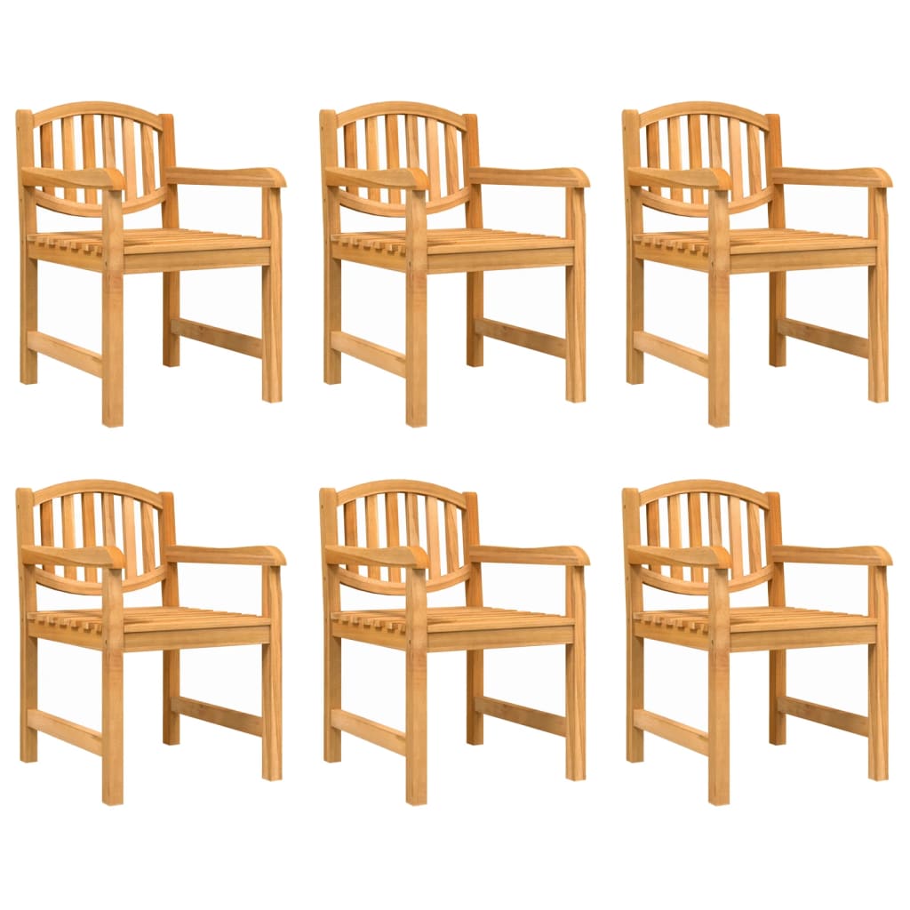 Tuinstoelen 6 st 58x59x88 cm massief teakhout