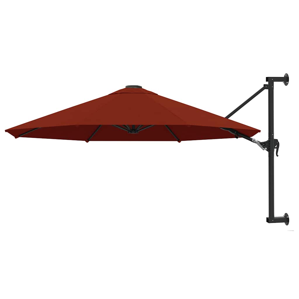 Wandparasol met metalen paal 300 cm blauw