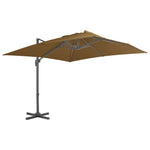 Zweefparasol met aluminium paal 4x3 m zwart