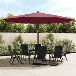 Parasol met houten paal 400x273 cm zandkleurig
