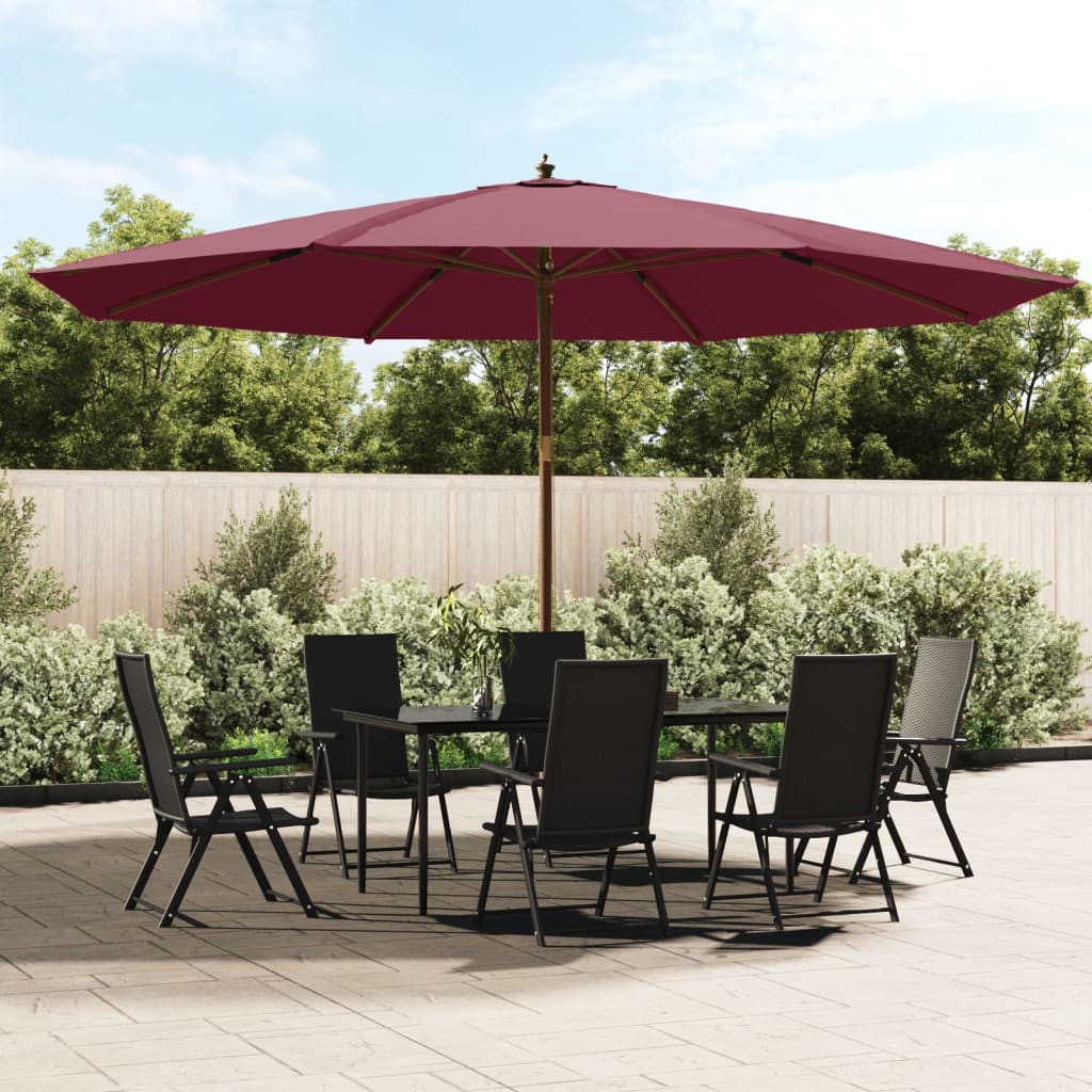 Parasol met houten paal 400x273 cm zandkleurig