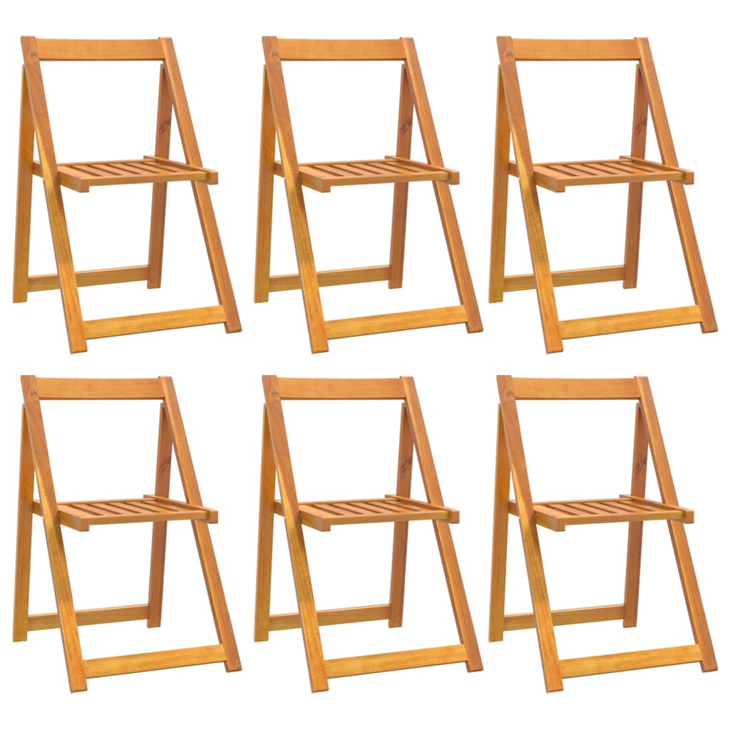 Tuinstoelen inklapbaar 6 st massief acaciahout
