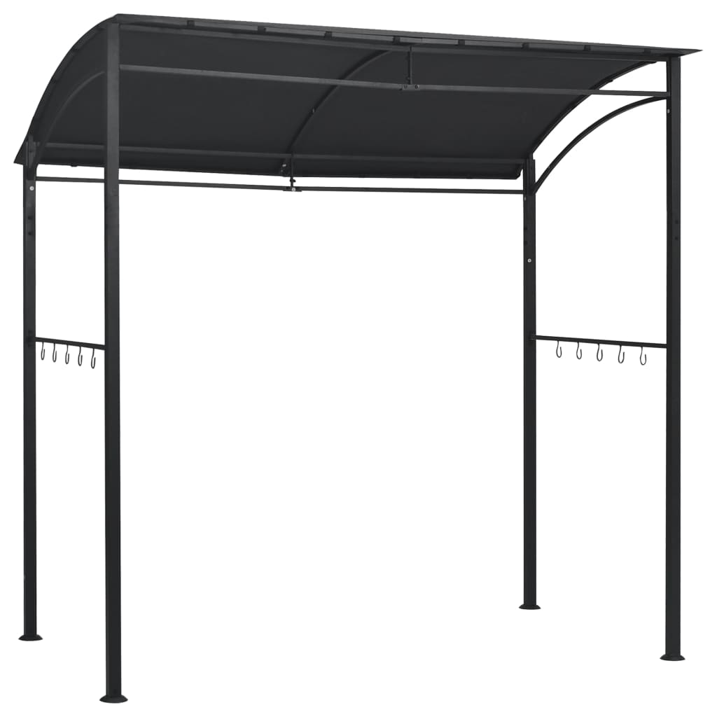 Barbecue paviljoen 215x150x220 cm staal antraciet