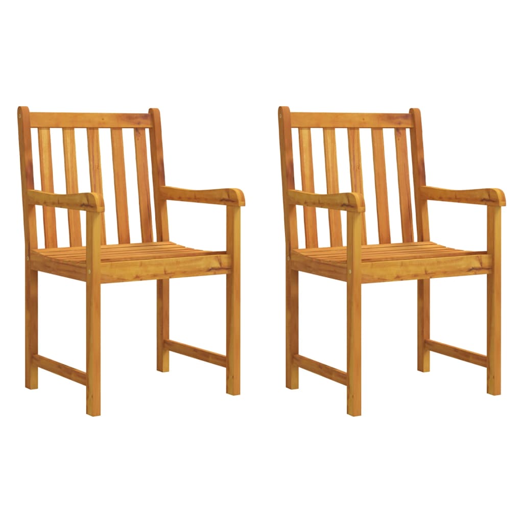 Tuinstoelen 2 st massief acaciahout