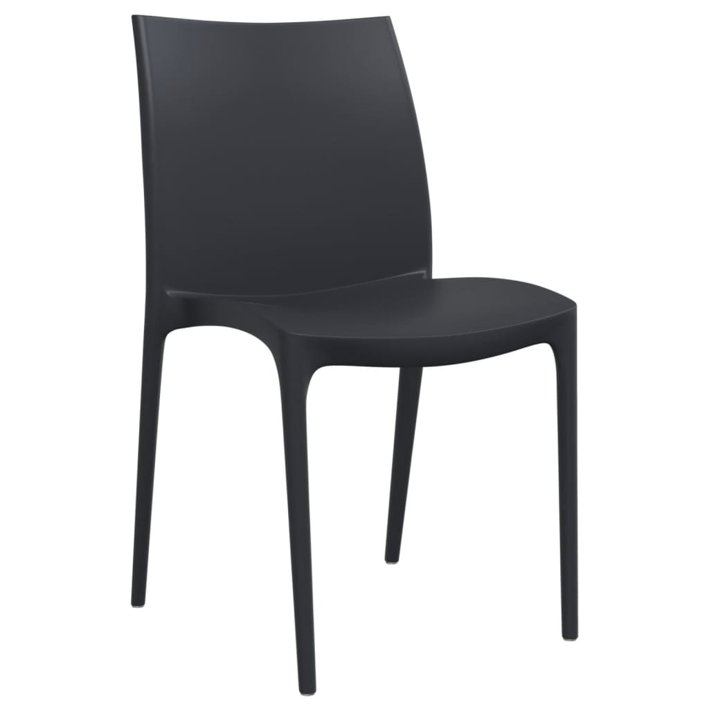 Tuinstoelen 2 st 50x46x80 cm polypropeen antracietkleurig