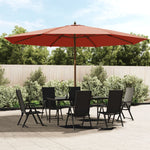 Parasol met houten paal 400x273 cm zandkleurig